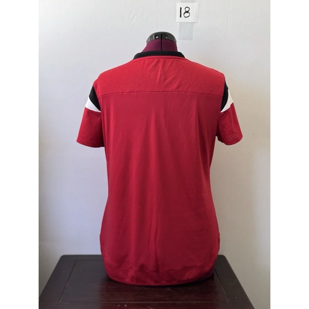 San Francisco 49ers Fanatics Womens XL Lace Up Jersey Shirt Red NFL